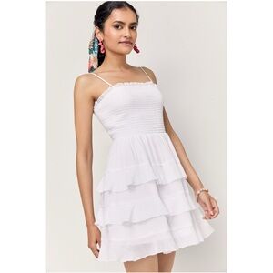 Bridget Smocked Ruffle Tiered Mini Dress